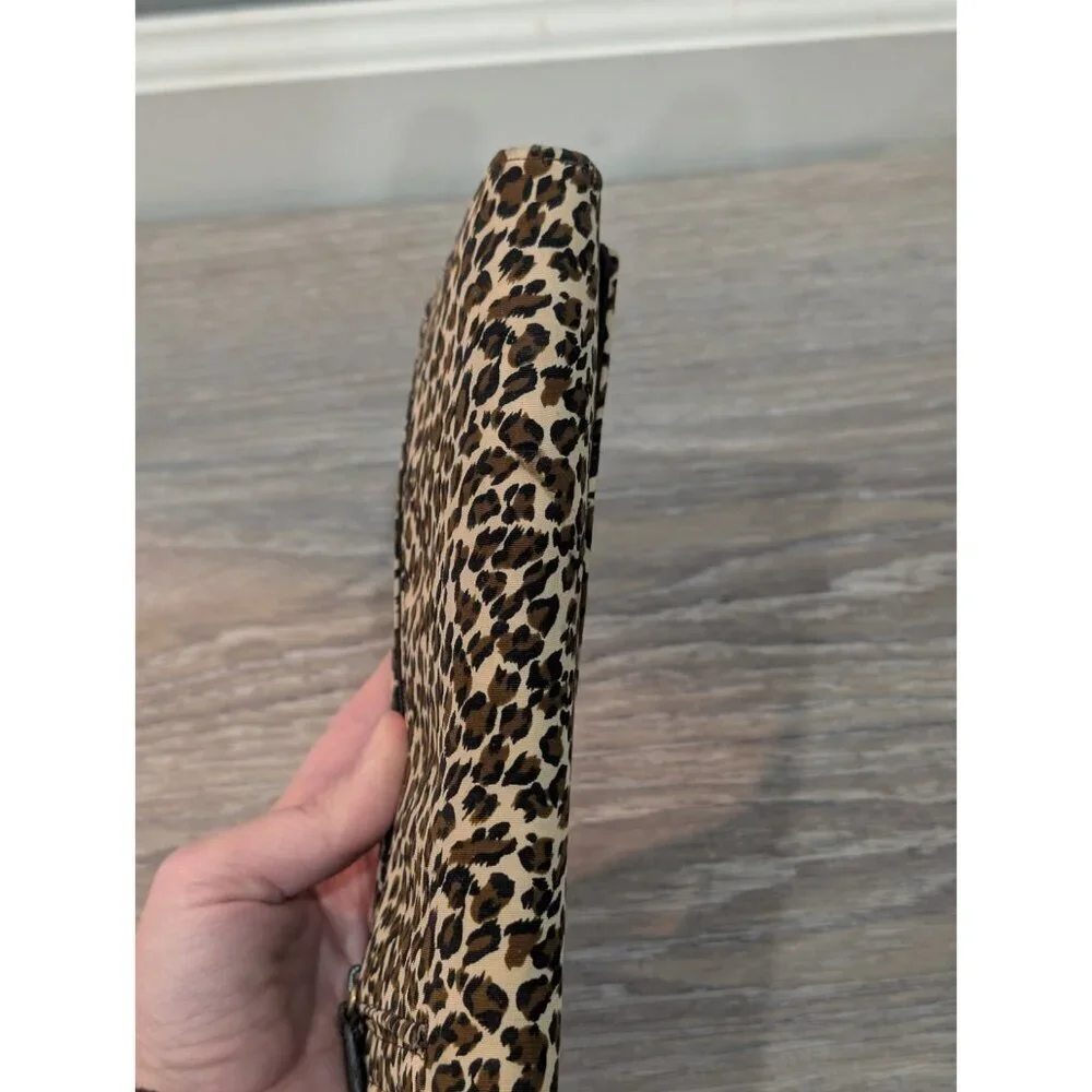Fossil Leopard Cheetah Print Brown Nylon Wallet 4
